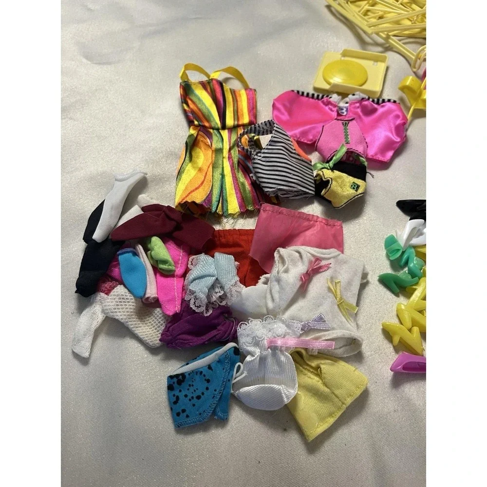 Huge Vintage Barbie & Ken Accessories Lot Shoes Skis Radios Hairbrush Clothing